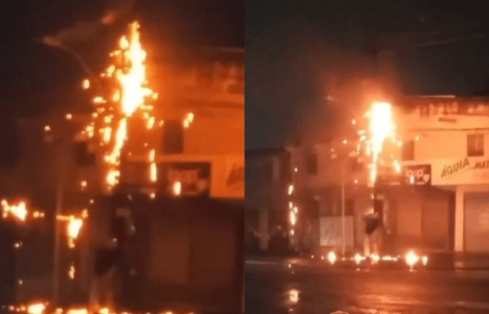 Postes Pegam Fogo Pr Ximo A Padaria Na Gleba C Em Cama Ari Bahia No Ar