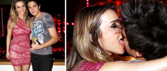 Luan Santana é clicado aos beijos com repórter da Rede TV!