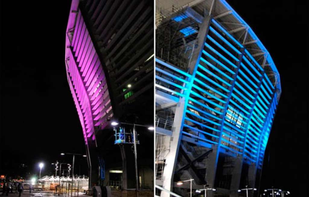Arena Fonte Nova realiza primeiro teste de iluminação