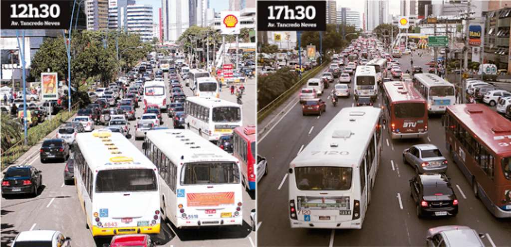 NOVO TRAJETO: Ônibus deixam a Tancredo Neves e vão contornar shopping; veja como fica