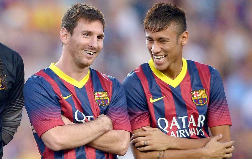Golaço de Messi para o Barcelona, Neymar também marca