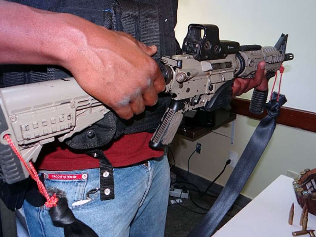 Veja Fotos: Modelos de fuzis utilizados nos EUA e na Rússia são apreendidos em Feira