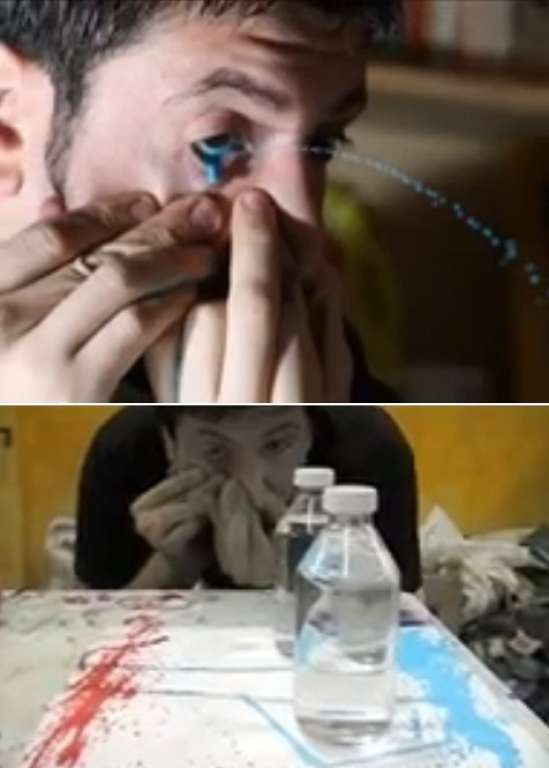 Artista argentino usa olho como pincel; veja vídeo
