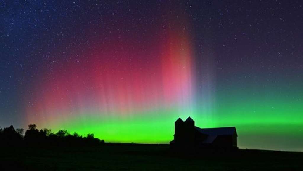 Aurora boreal dá espetáculo nos EUA