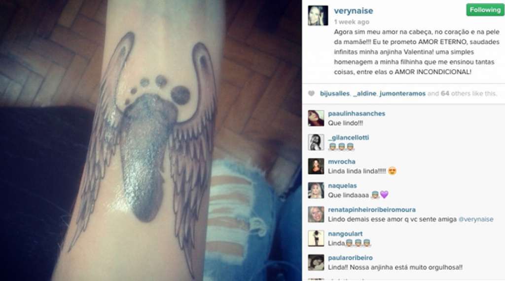 Caio Castro fez a tatuagem em homenagem ao irmão? Então Naise também homenageou o cunhado
