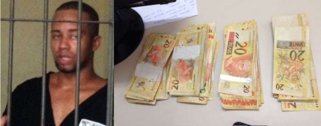 Preso bandido  que levou R$ 2000 de mulher em saidinha bancária
