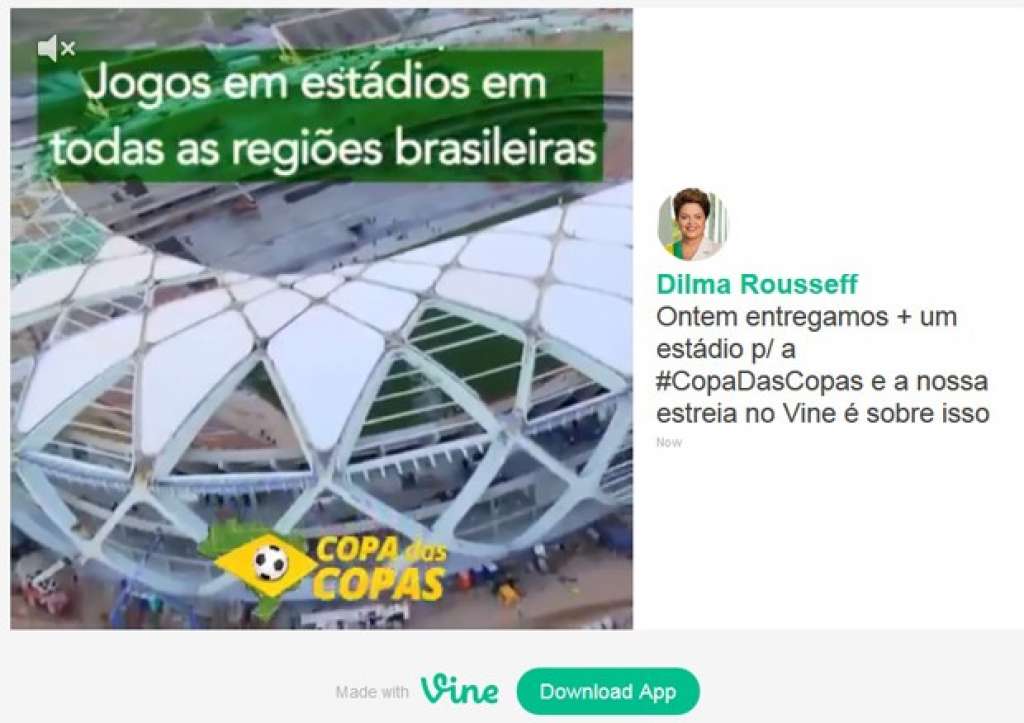 Dilma cria perfil em rede social para publicação de vídeos