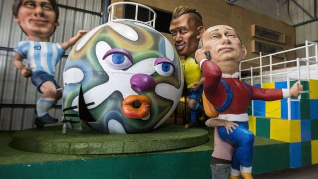 Neymar, Messi e Vladimir Putin viram alegoria em Israel