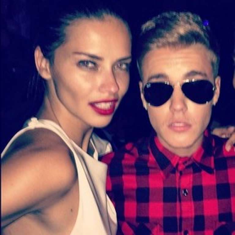 Justin Bieber e Adriana Lima teriam ficado em festa privê