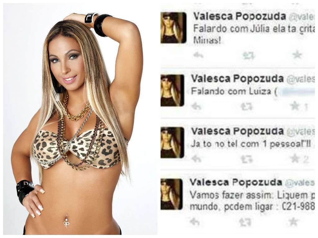 Valesca Popozuda divulga número de celular para os fãs no Twitter