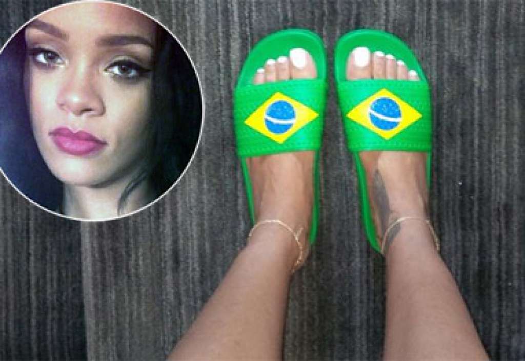 Rihanna torce pelo Brasil na Copa do Mundo