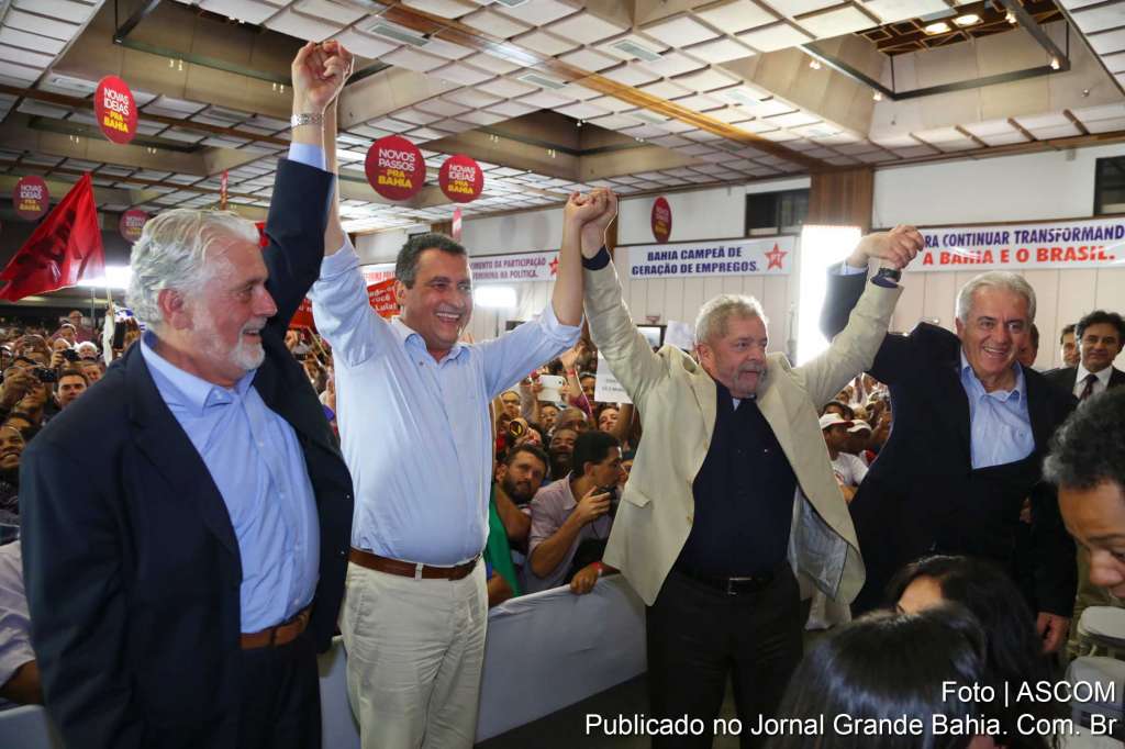 Lula chega hoje à Salvador para participar da oficialização da candidatura de Rui Costa nesta sexta