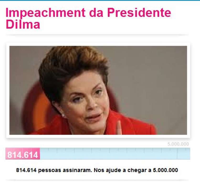 Internautas pedem Impeachment de Dilma: petição já alcançou mais de 800 mil assinaturas