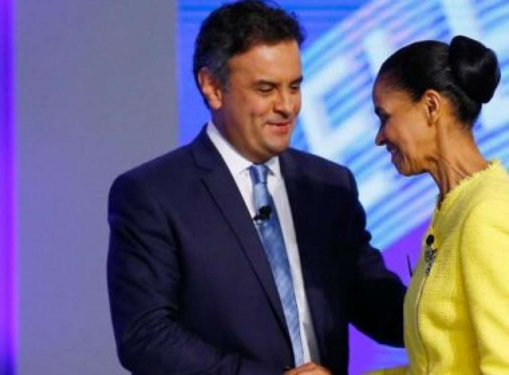 Aécio Neves agradece o apoio de Marina Silva no segundo turno das eleições