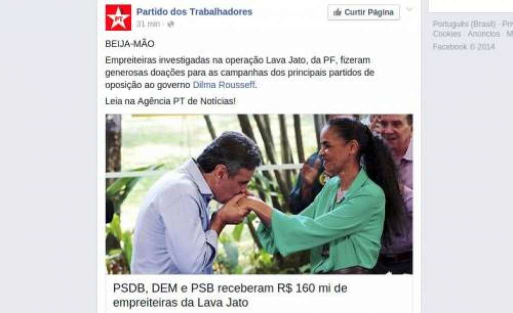 PT diz que PSDB, DEM e PSB receberam mais de R$ 160 milhões de empresas investigadas na Lava Jato