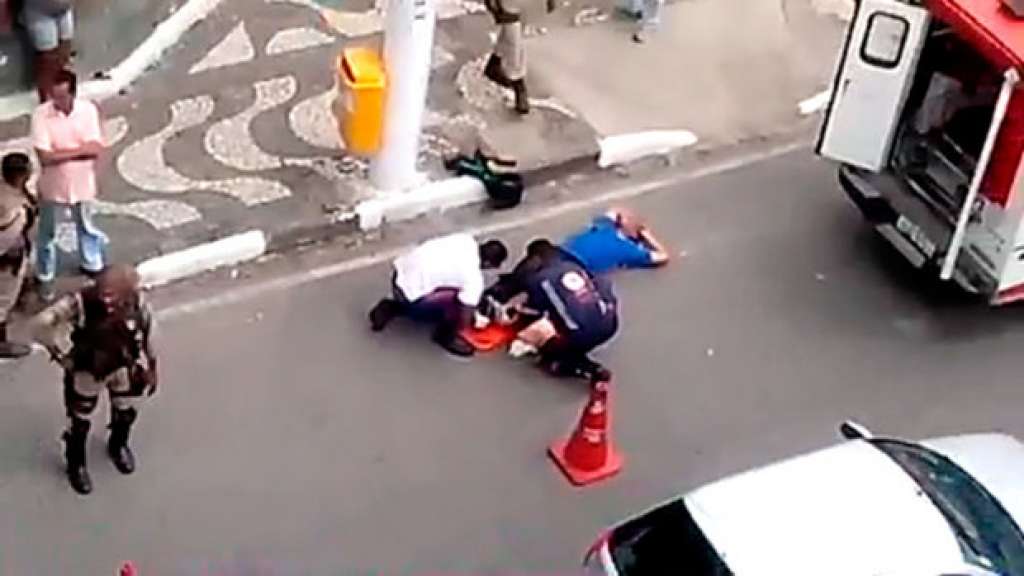 Veja Vídeo: PM atira em motociclista durante abordagem em Lauro de Freitas