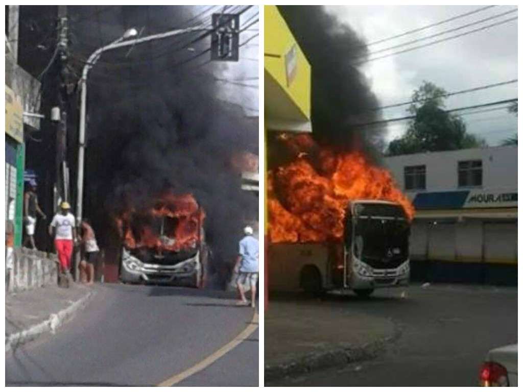 Ônibus são incendiados em Salvador