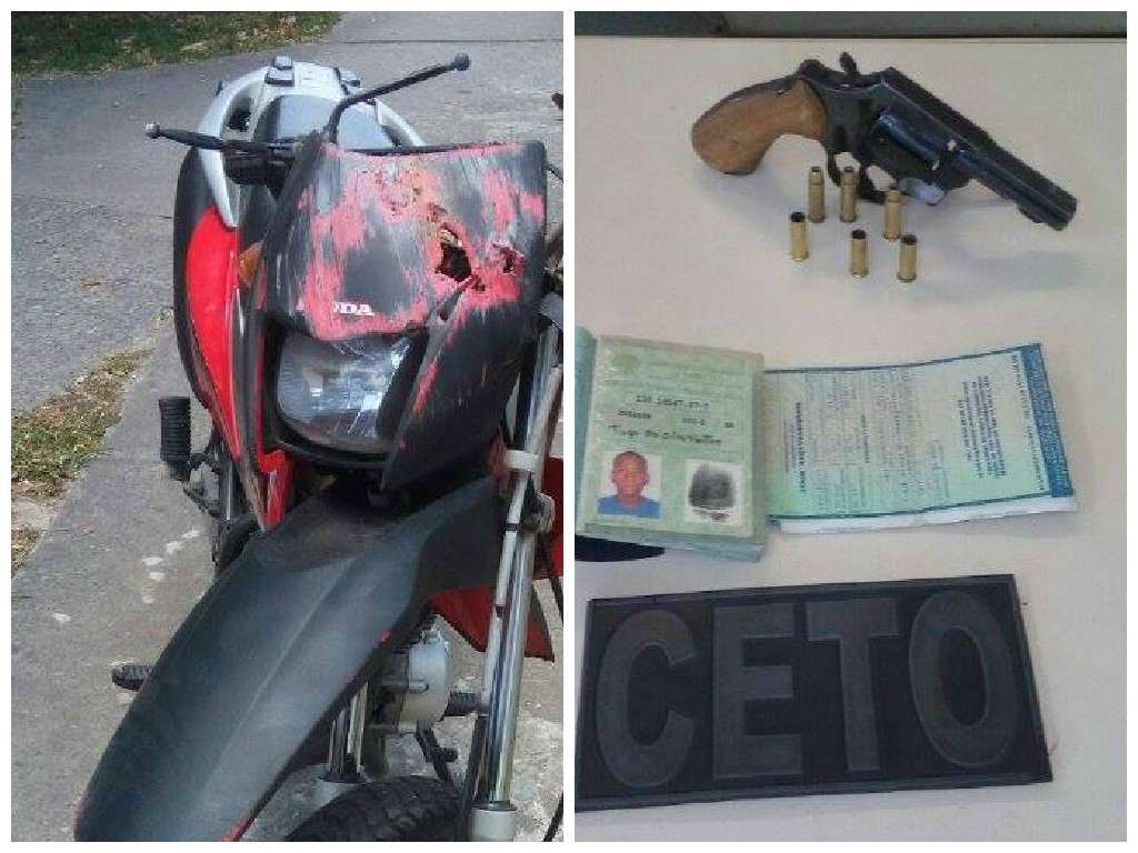 CETO prende homem com arma e moto roubada em Camaçari