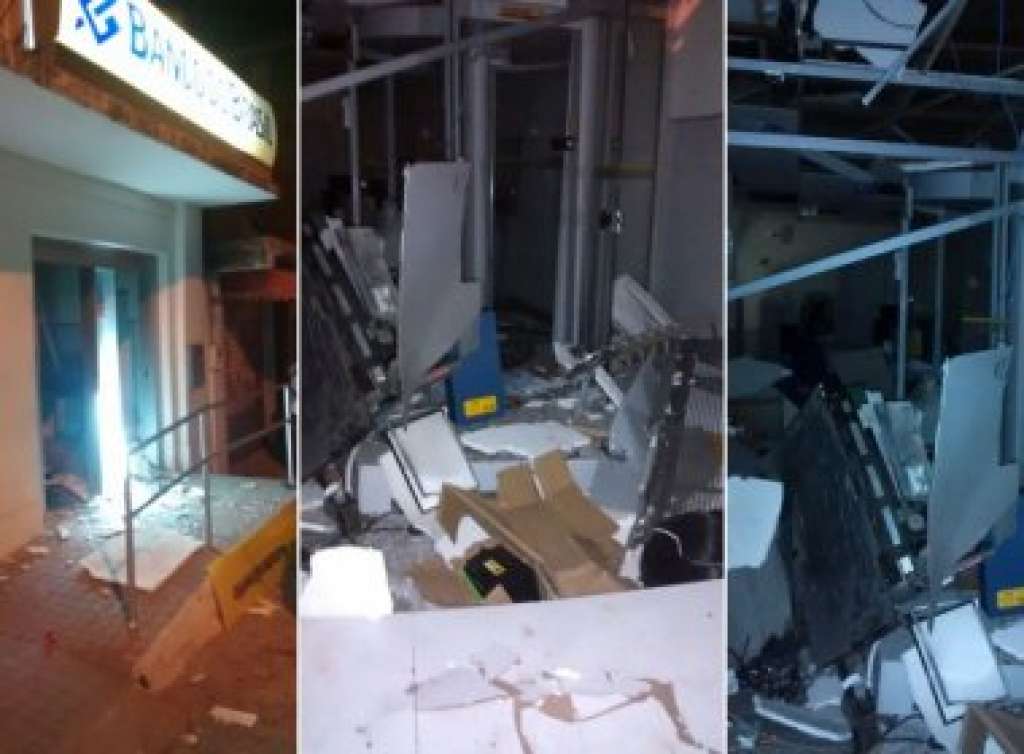 Banco do Brasil e agência dos Correios são explodidas em Aramari