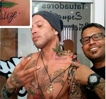 Igor Kannário tatua folha de maconha no pescoço e pede legalização da droga