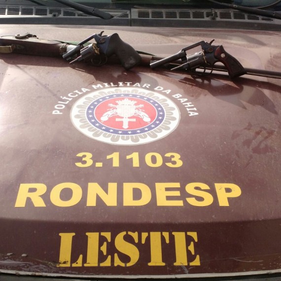 Armas apreendidas pela Rondesp Leste