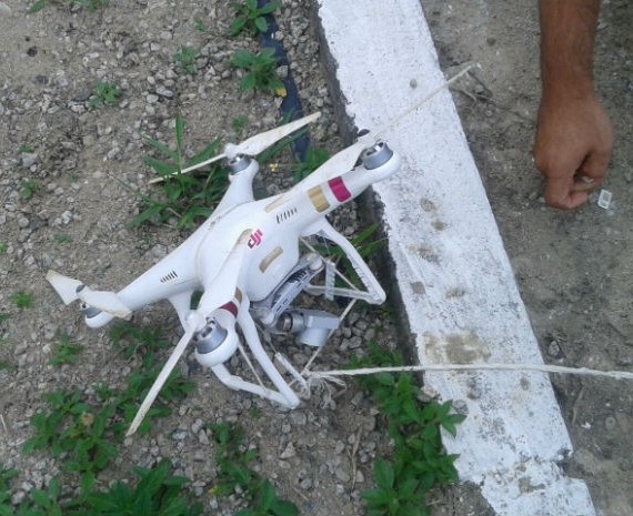drone levava chips, celulares e pendrives