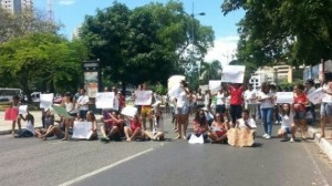 Manifestação de estudantes.