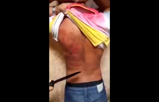 Veja Vídeo: filmagem que circula na internet mostra policiais torturando vítima e raspando tatuagem com facão