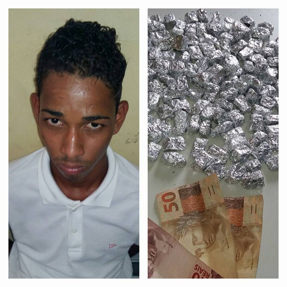 Jovem é preso com 139 trouxinhas de maconha em Amélia Rodrigues
