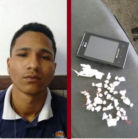 Jovem de 19 anos é preso com pedras de crack em Dias D’Ávila