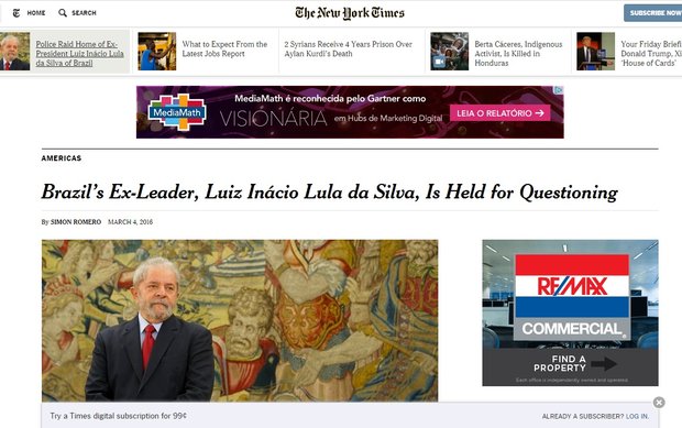 Investigação de Lula na Lava Jato ganha destaque na imprensa internacional