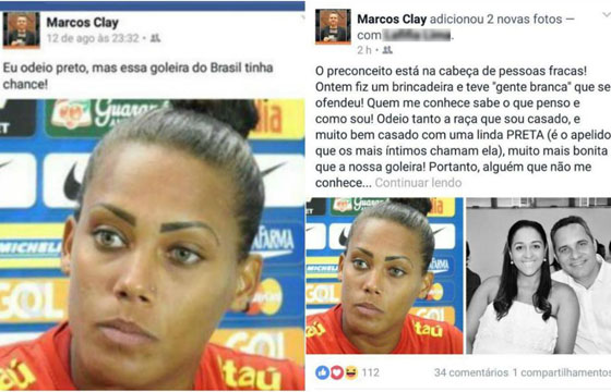 Membro do CFA faz post racista sobre goleira da seleção feminina