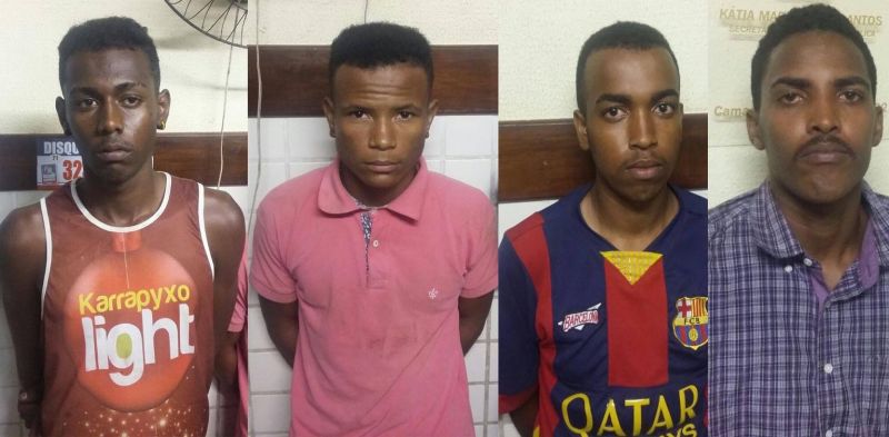 Quatro presos acusados de cometer assaltos em Parafuso