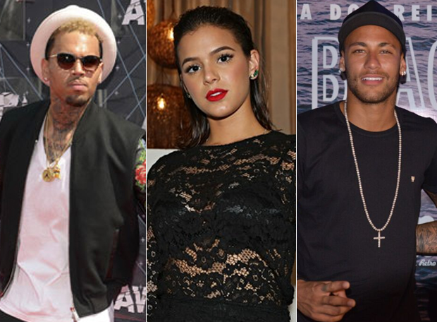 Neymar manda recado para Chris Brown após cantor seguir namorada no Instagram