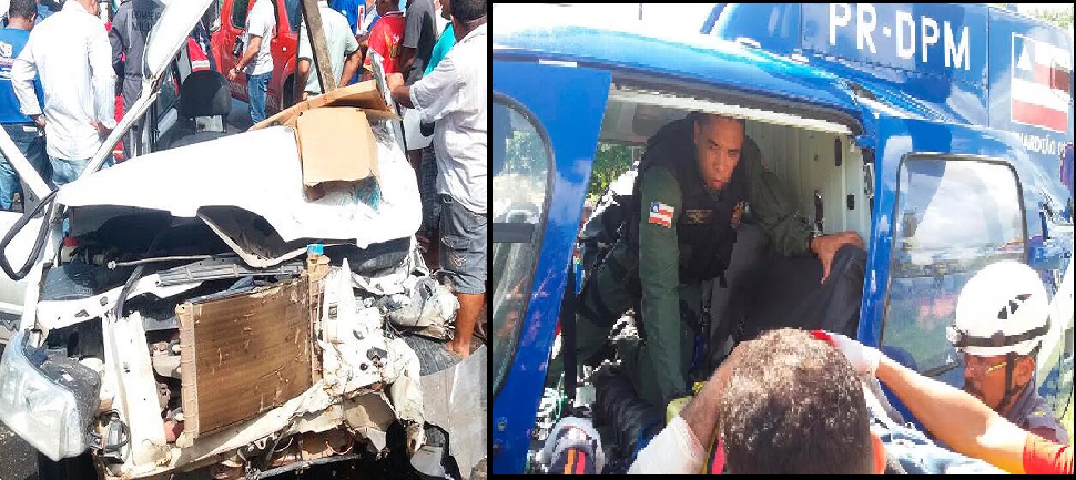 Homem fica preso às ferragens após batida entre carro e ônibus em Mata de São João