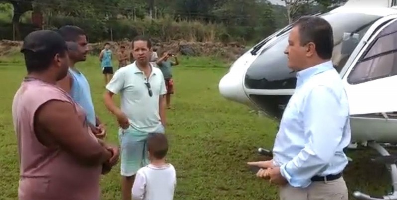 Helicóptero do governador Rui Costa faz pouso de segurança por conta de mau tempo