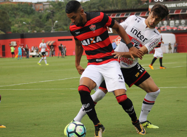 Vitória perde para o São Paulo e volta a se complicar na Série A