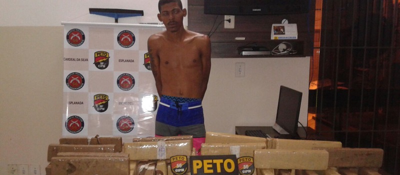Homem é preso com 38 quilos de maconha em Entre Rios