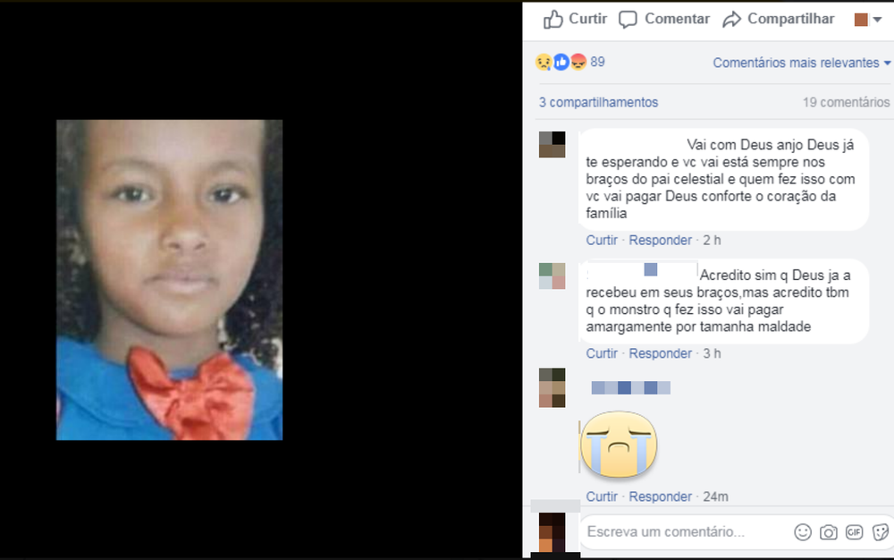 Menina de 11 anos morre em hospital após ser espancada e jogada em vala