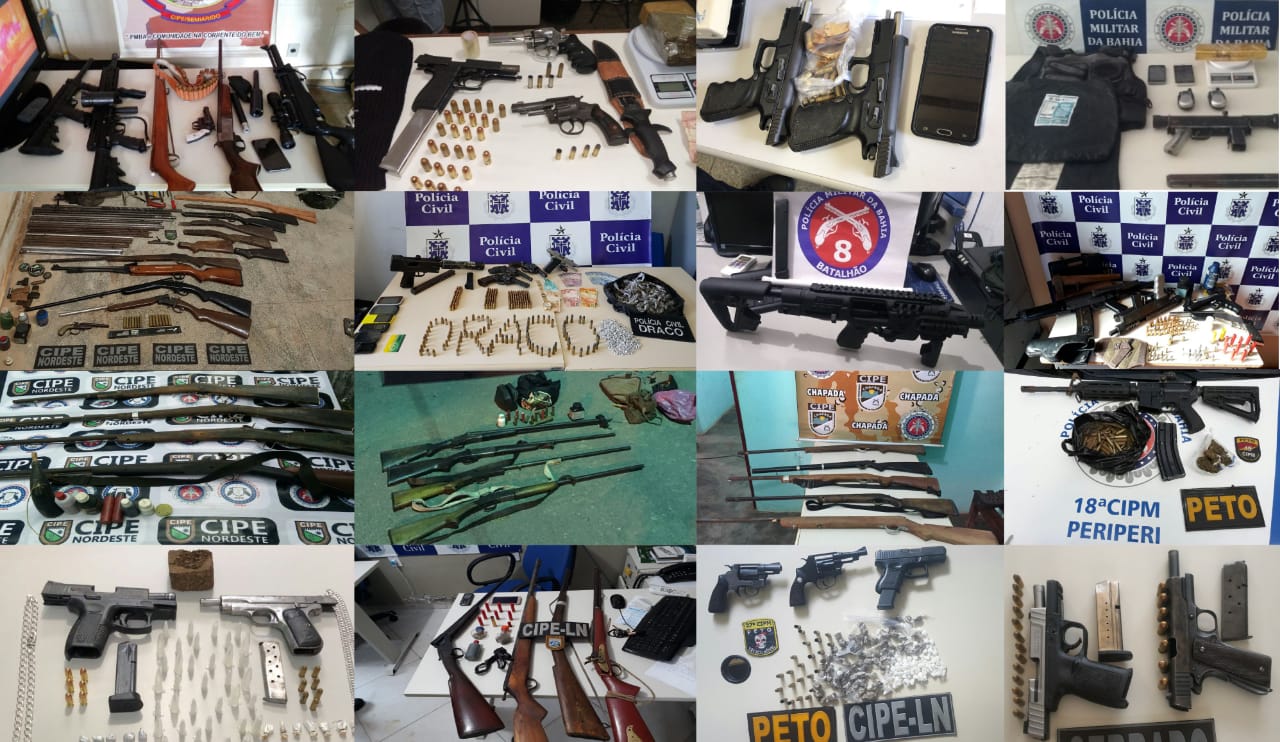 Polícia baiana apreende 22 armas por dia em Salvador e Região Metropolitana