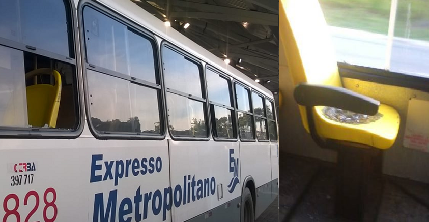 Ônibus da Região Metropolitana é apedrejado em Salvador neste domingo (20)