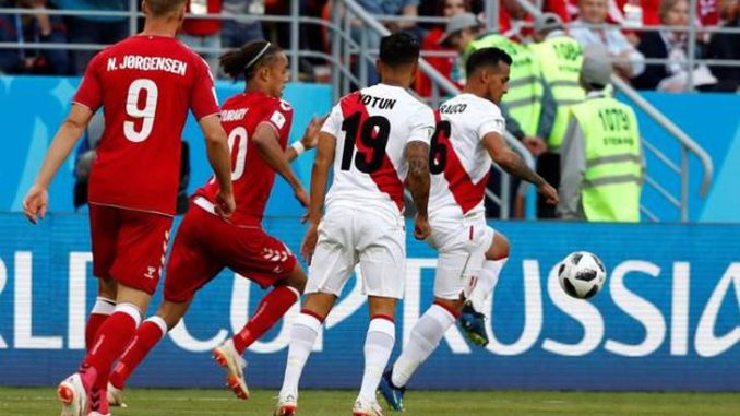 Dinamarca bate a Seleção do Peru na Rússia