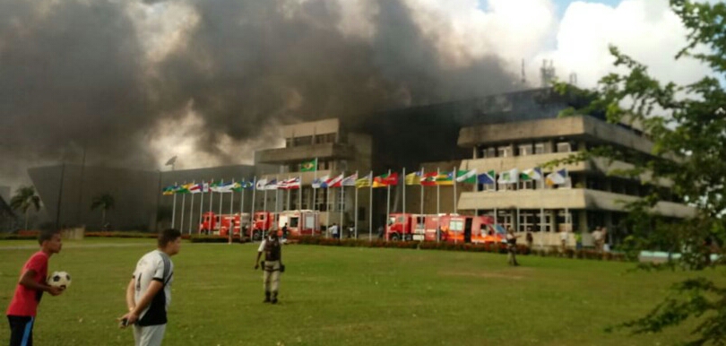 Incêndio atinge prédio da Assembleia Legislativa da Bahia