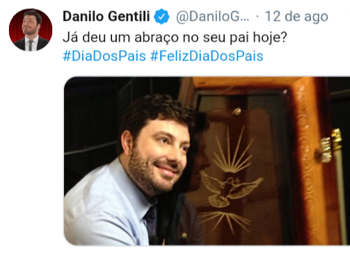 Famoso por publicações sarcásticas, Danilo Gentili polemiza na web no Dia dos Pais