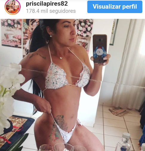 priscila pires exibe corpão em foto e é comparada com gracyanne barbosa