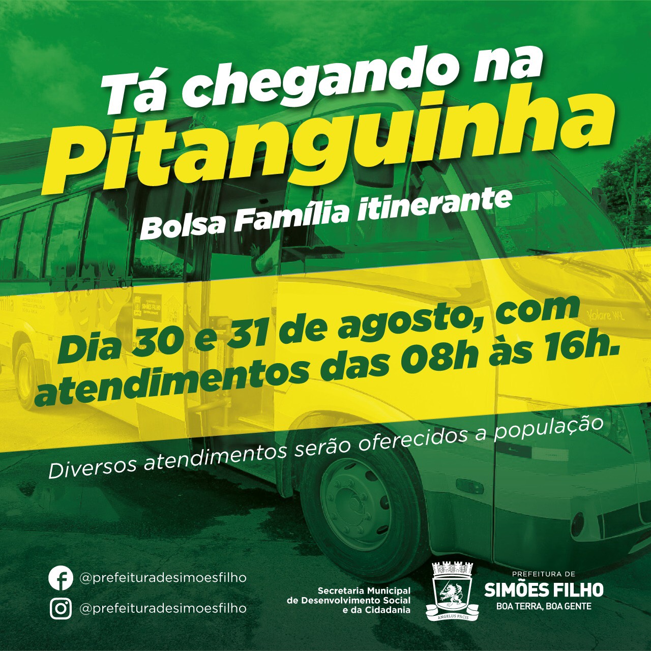 Simões Filho: Pitanguinha recebe Bolsa Família Itinerante nesta quinta (30)