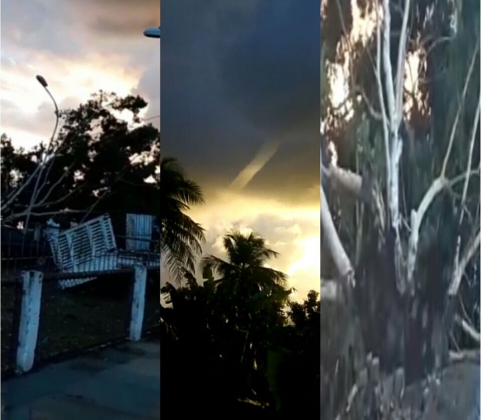 Vídeo: redemoinho atinge São Francisco do Conde e cenário é de destruição