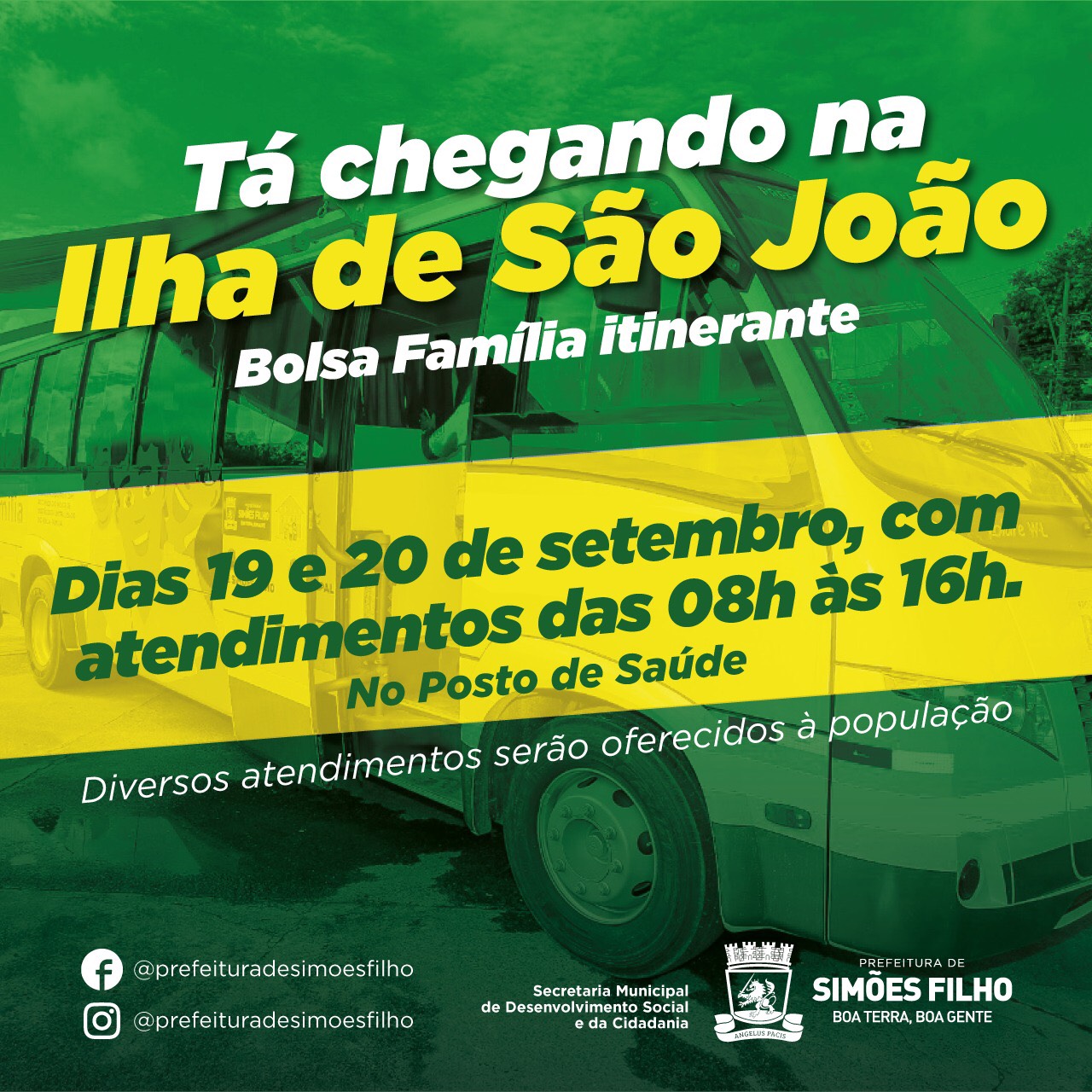 Simões Filho: Ilha de São João recebe Bolsa Família Itinerante nesta quarta