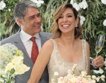William Bonner e Natasha Dantas se casam em São Paulo