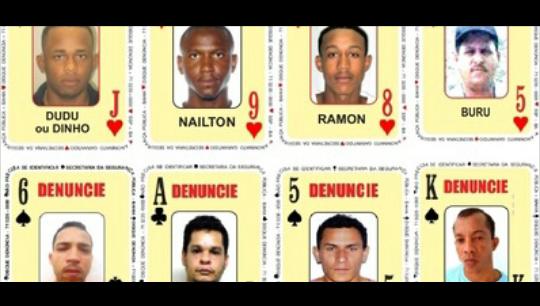 Onze foragidos são inseridos no “Baralho do Crime”